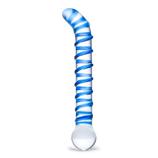 Glass 6.5inch Mr Swirly G Spot Glass Dildo Clear