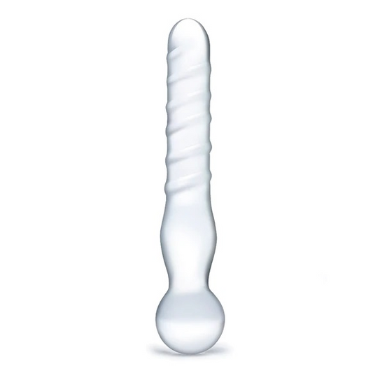 Glass 8inch Joystick Dildo Clear