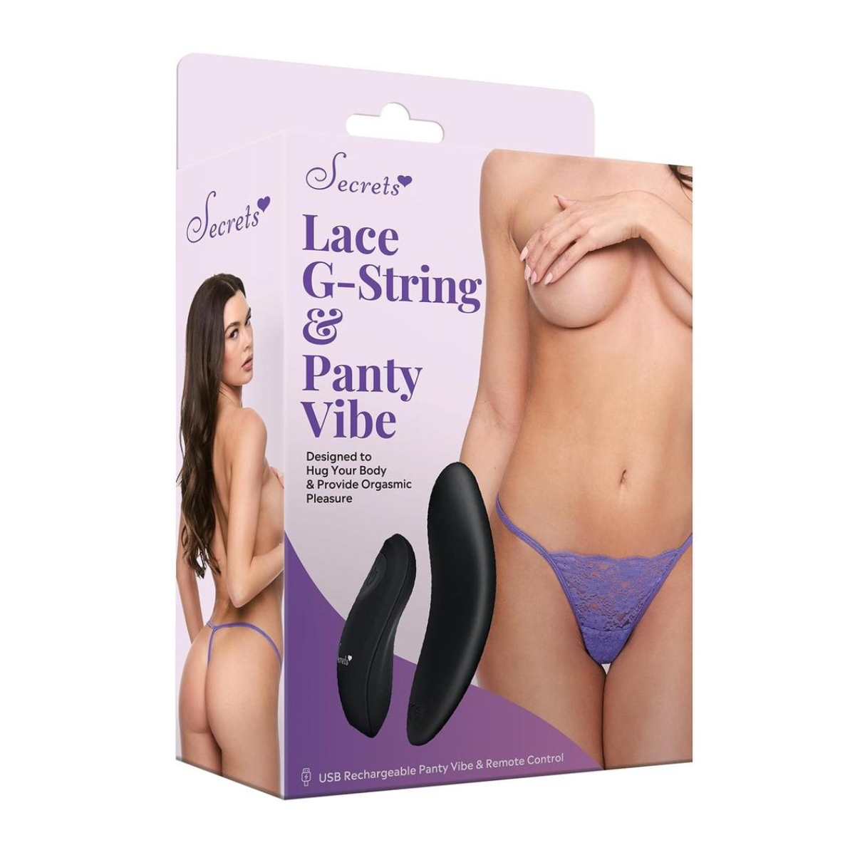 LACE PANTY &amp;amp; RECHARGEABLE REMOTE CONTROL PANTY VIBE-PURPLE