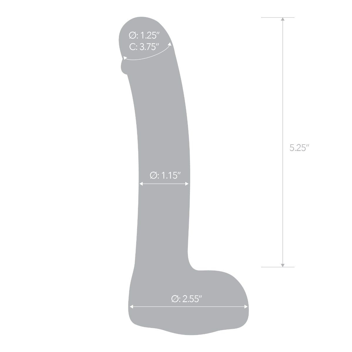 Glass 7inch Realistic Curved Dildo Clear