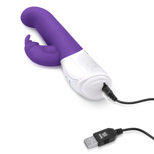 Rabbit Essentials RR Rechargeable Come Hither G Spot Rabbit Vibrator Purple