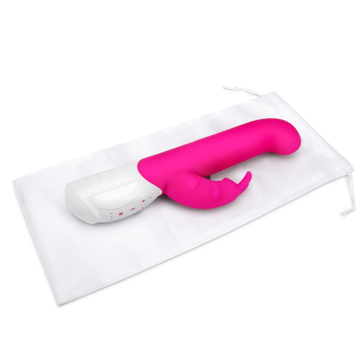 Rabbit Essentials RR Rechargeable Come Hither G Spot Rabbit Vibrator Hot Pink