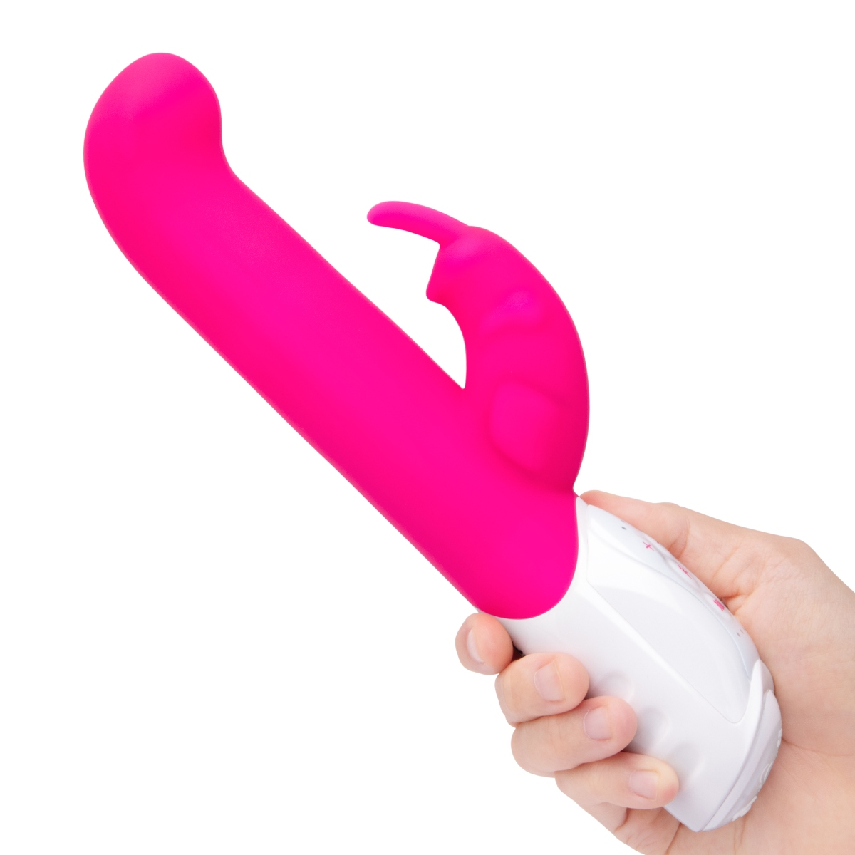 Rabbit Essentials RR Rechargeable Come Hither G Spot Rabbit Vibrator Hot Pink