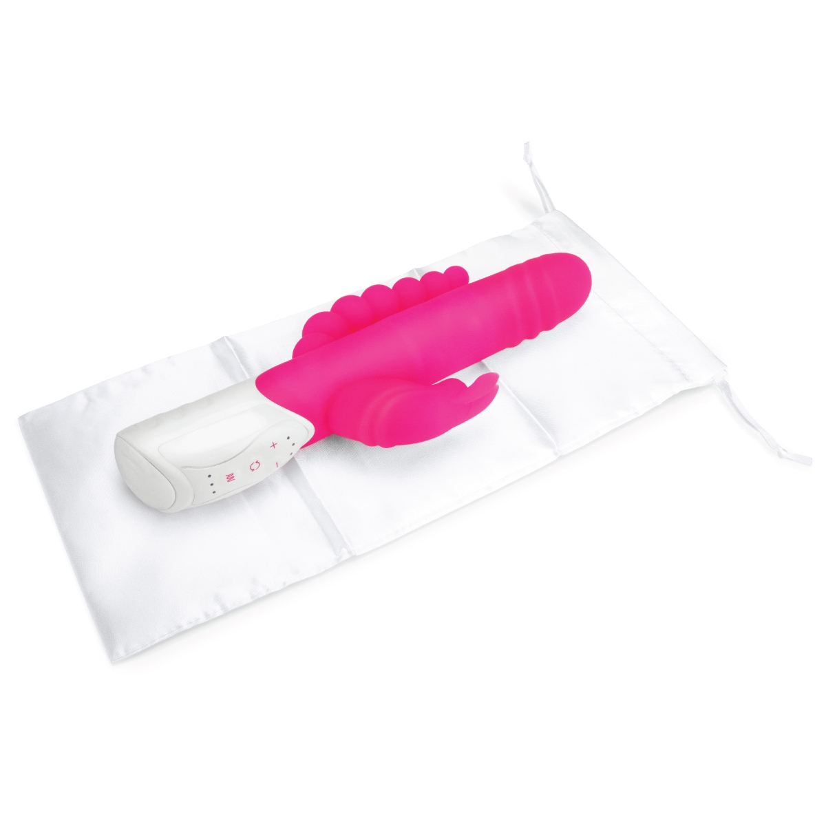 Rabbit Essentials RR Rechargeable Double Penetration Rabbit Hot Pink