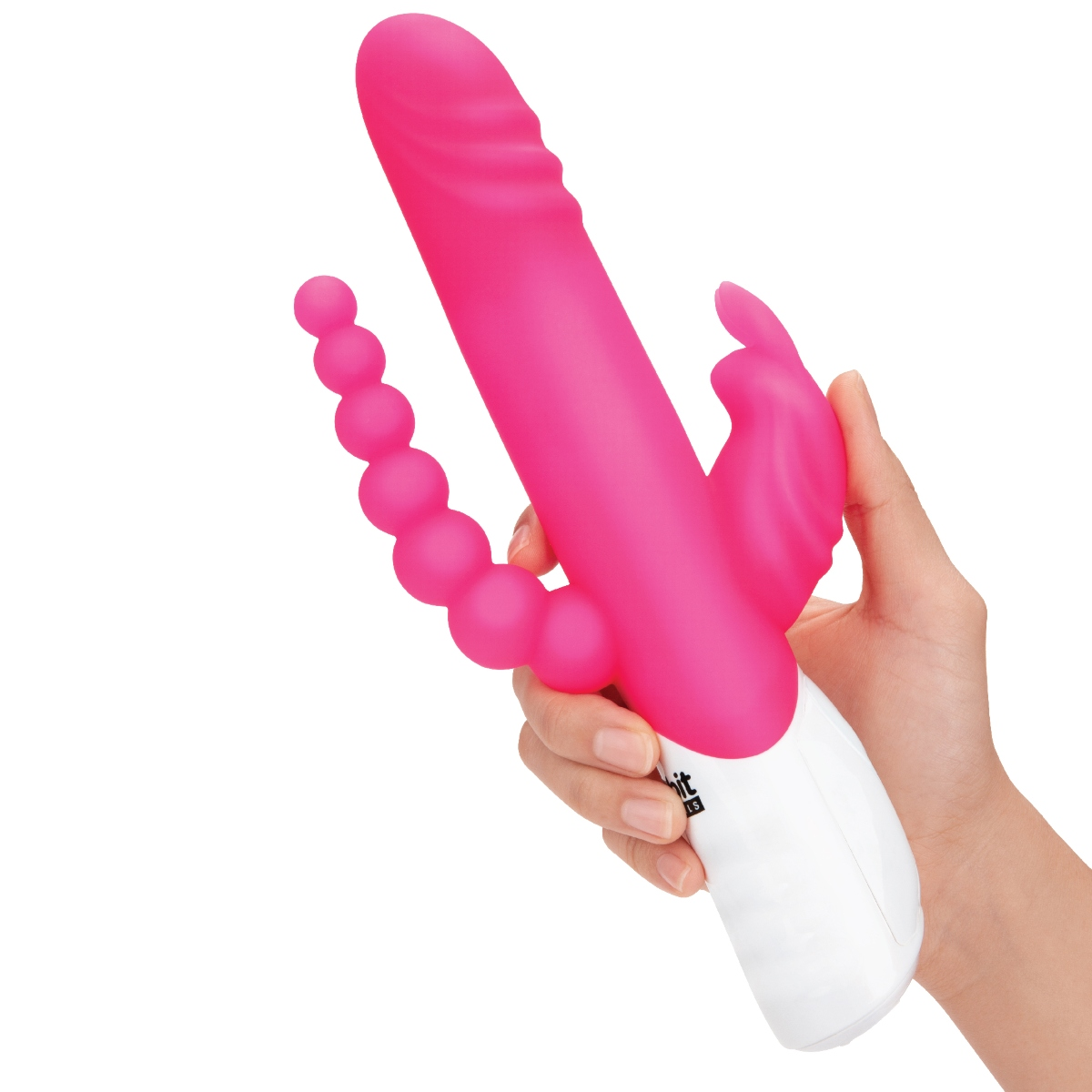 Rabbit Essentials RR Rechargeable Double Penetration Rabbit Hot Pink