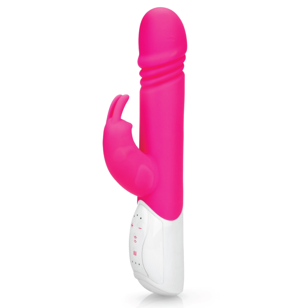 Rabbit Essentials RR Rechargeable Thrusting Rabbit Vibrator Hot Pink