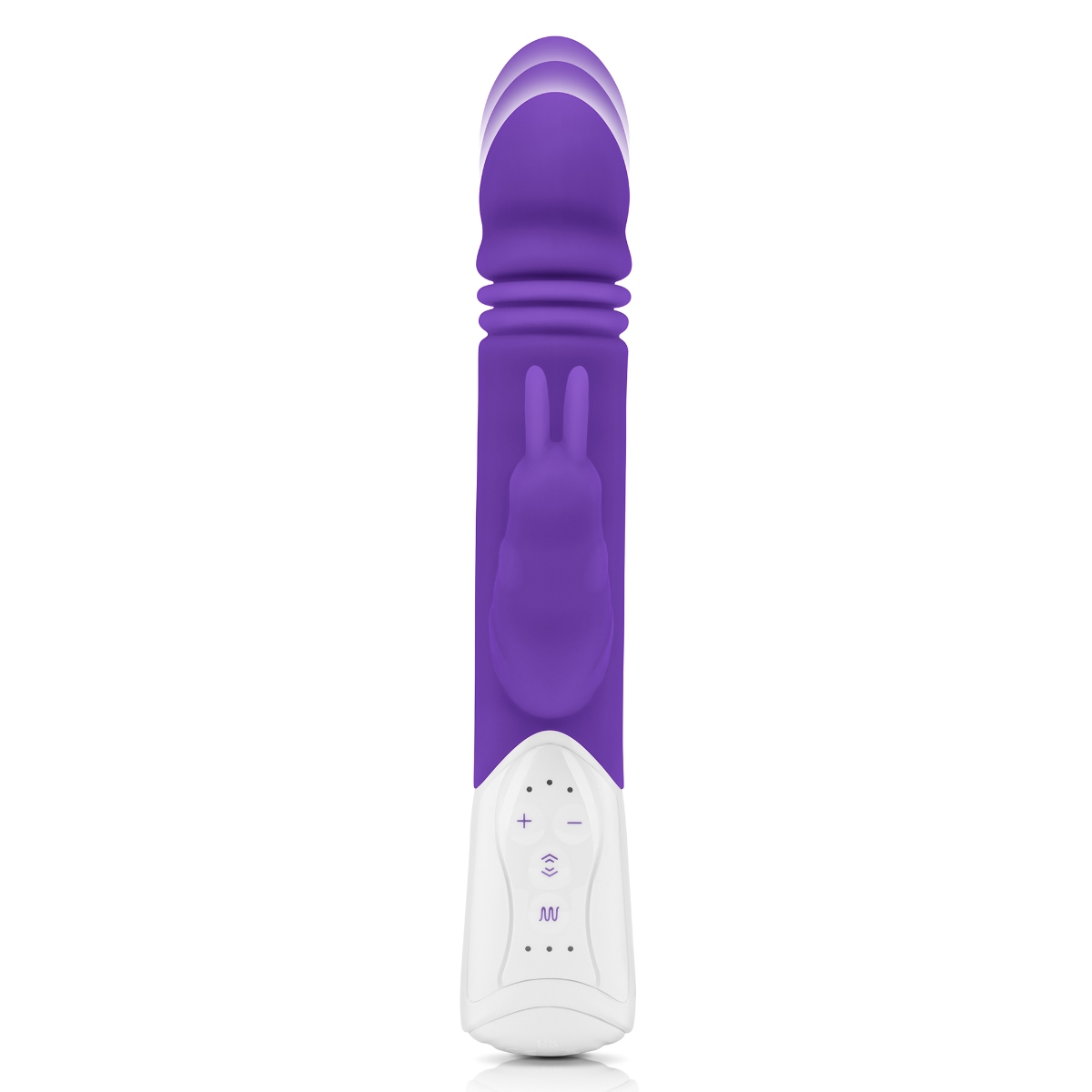 Rabbit Essentials RR Rechargeable G Spot Thrusting Rabbit Vibrator Purple