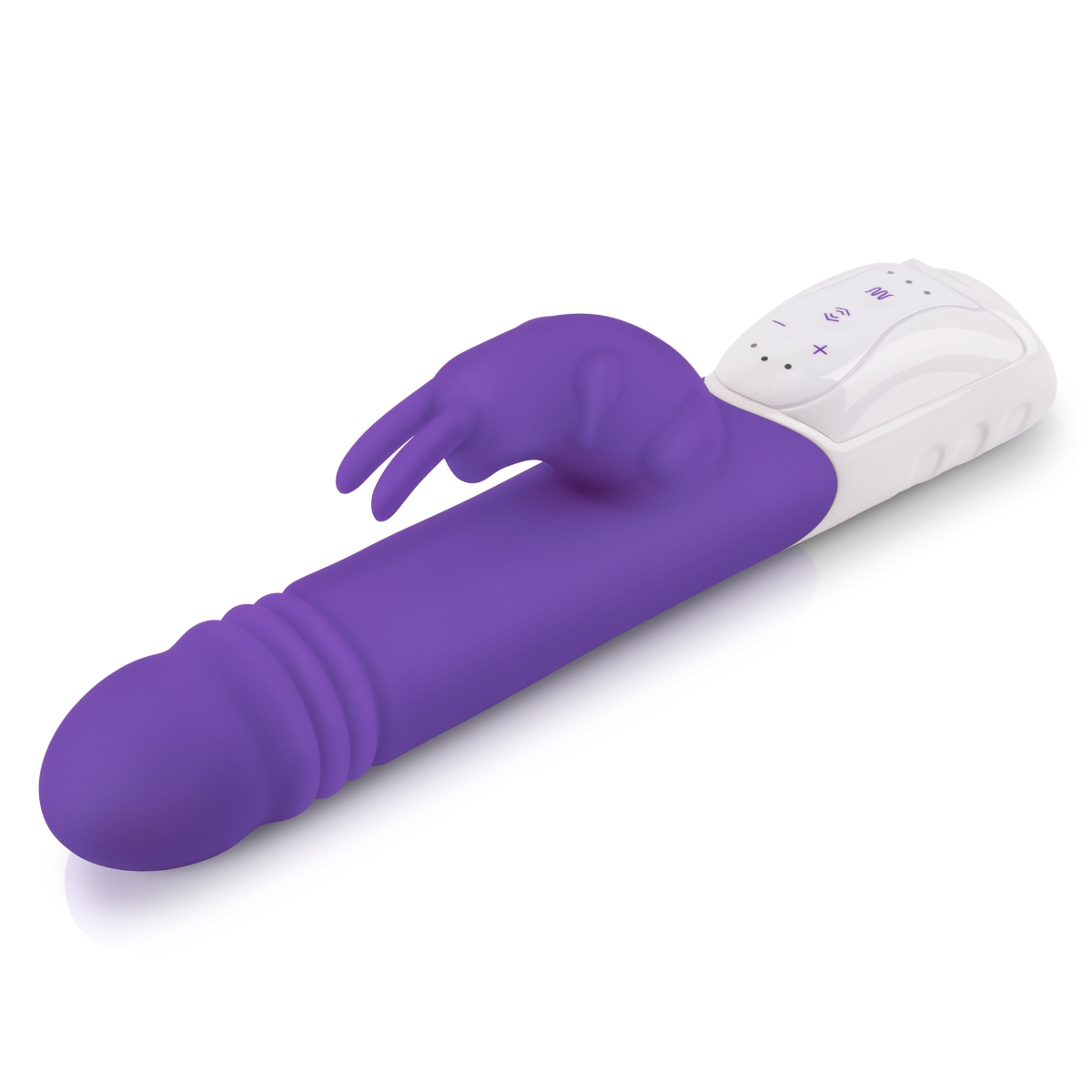 Rabbit Essentials RR Rechargeable G Spot Thrusting Rabbit Vibrator Purple