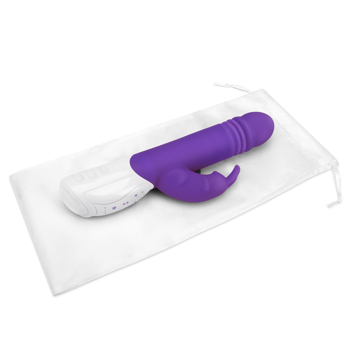 Rabbit Essentials RR Rechargeable G Spot Thrusting Rabbit Vibrator Purple