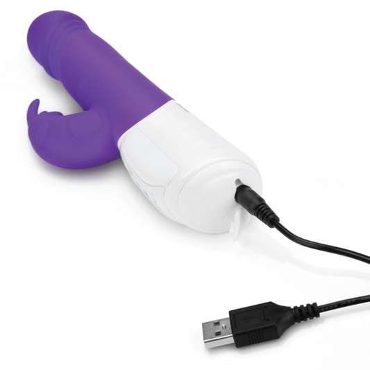 Rabbit Essentials RR Rechargeable Thrusting Rabbit Vibrator Purple