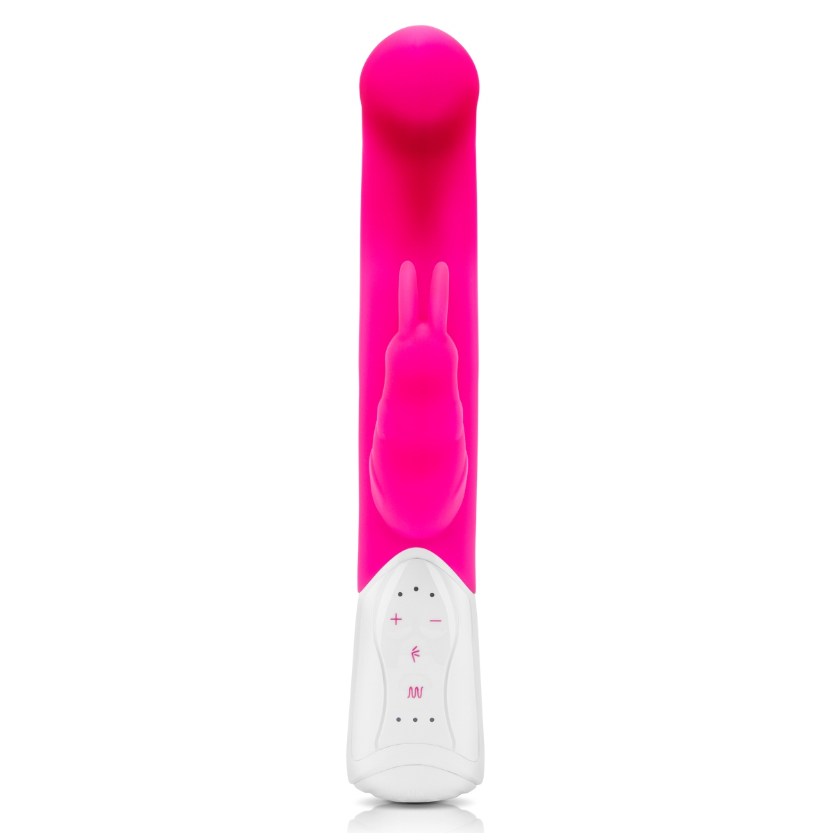 Rabbit Essentials RR Rechargeable Come Hither G Spot Rabbit Vibrator Hot Pink