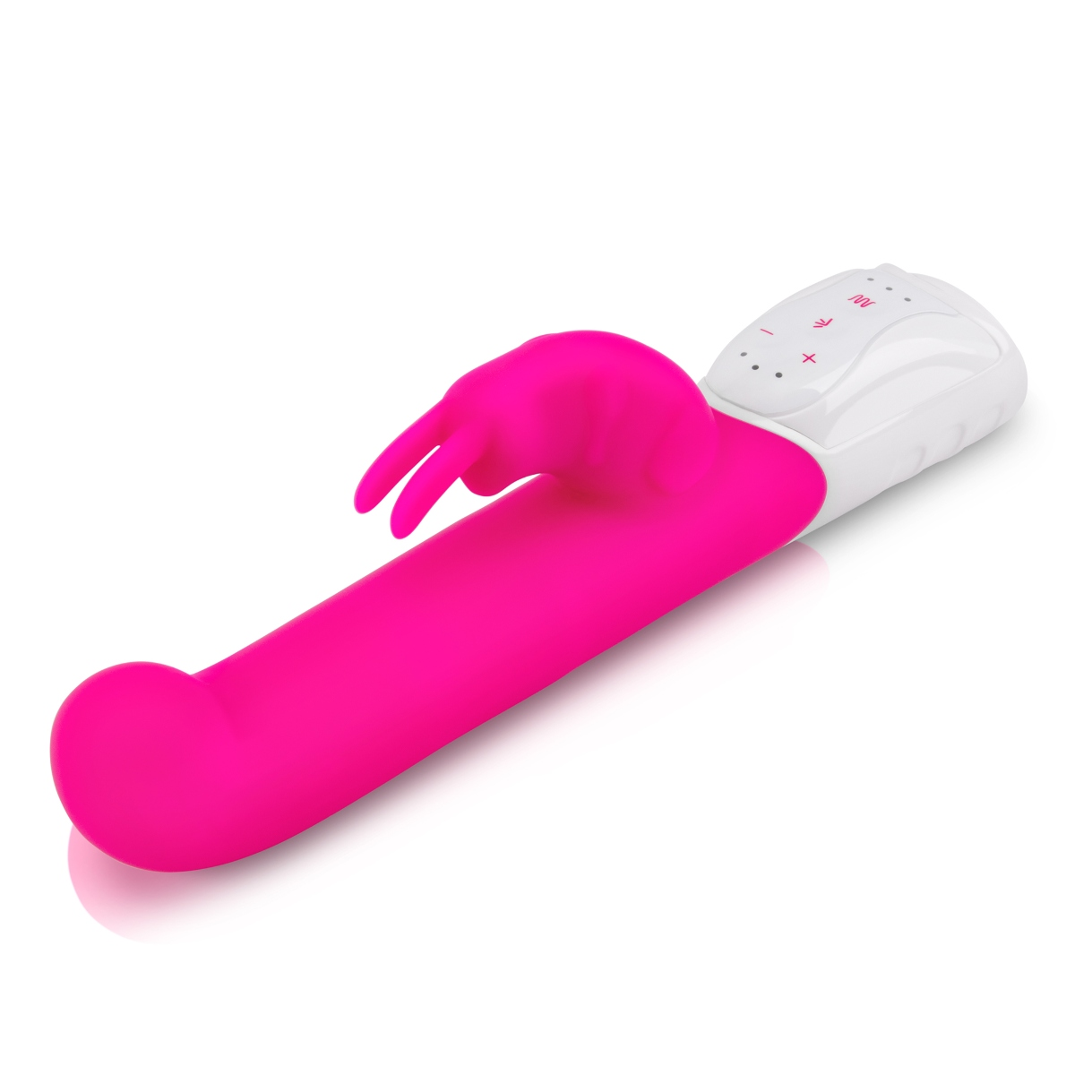 Rabbit Essentials RR Rechargeable Come Hither G Spot Rabbit Vibrator Hot Pink