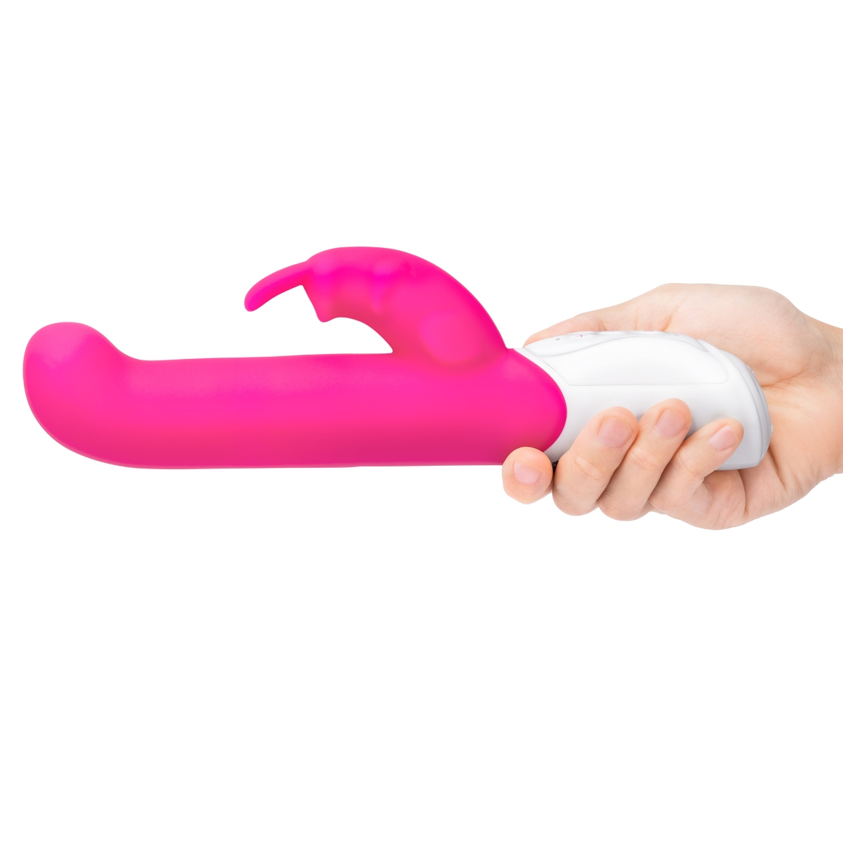 Rabbit Essentials RR Rechargeable Come Hither G Spot Rabbit Vibrator Hot Pink