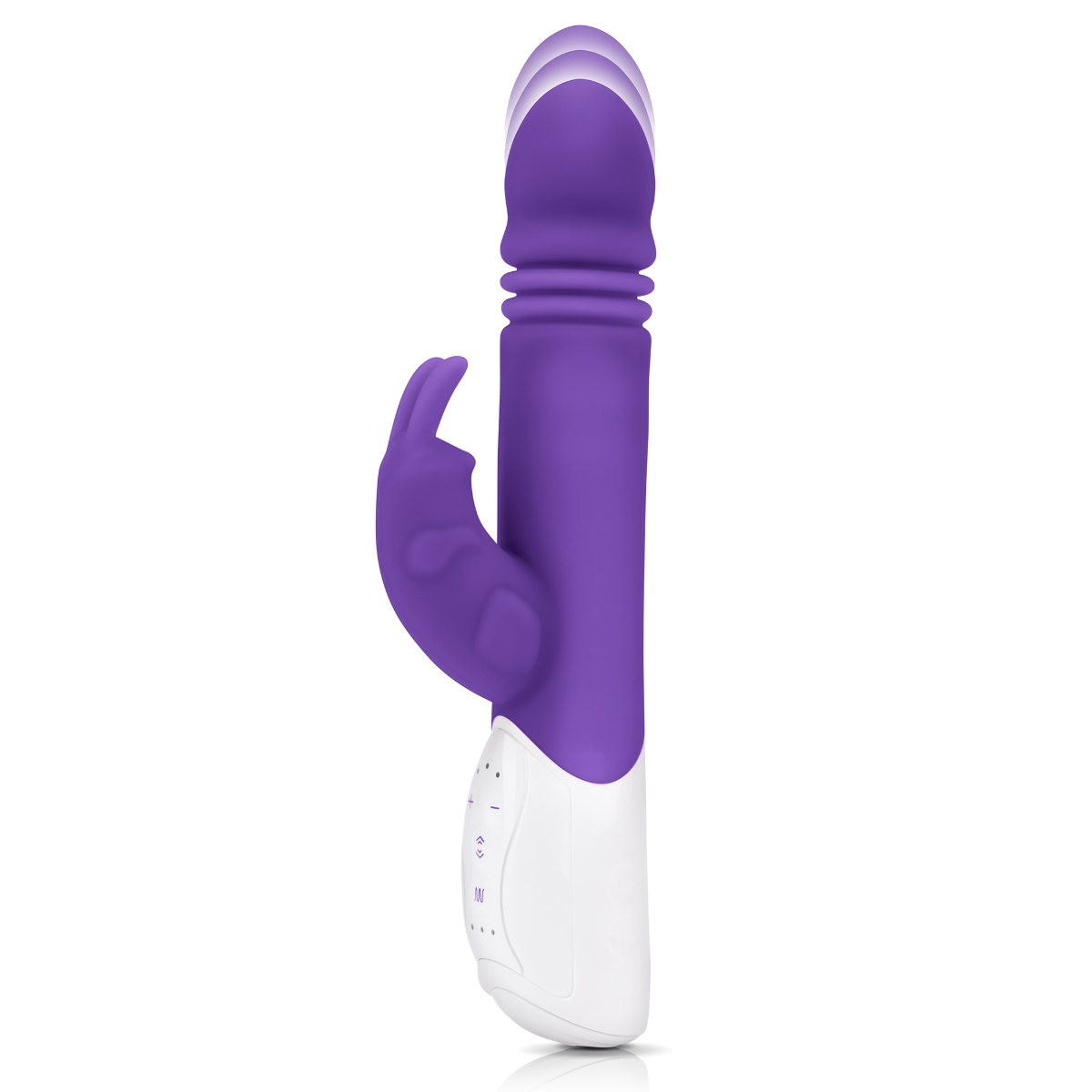 Rabbit Essentials RR Rechargeable G Spot Thrusting Rabbit Vibrator Purple