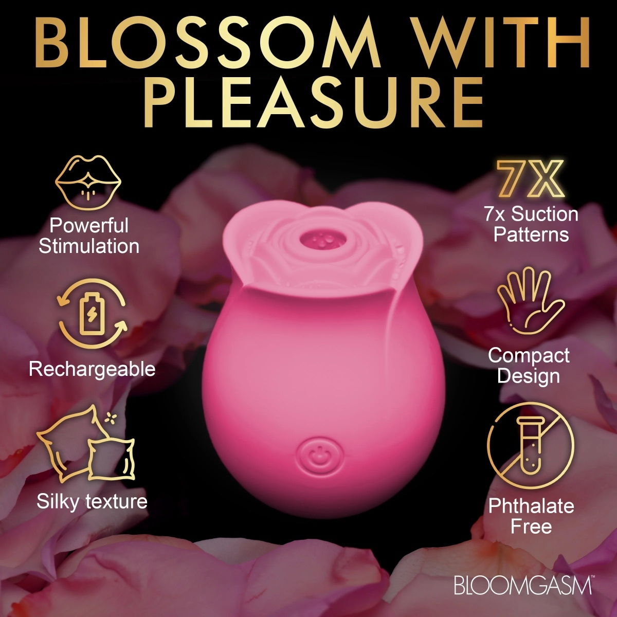 Bloomgasm The Perfect Rose Clitoral Stimulator Pink