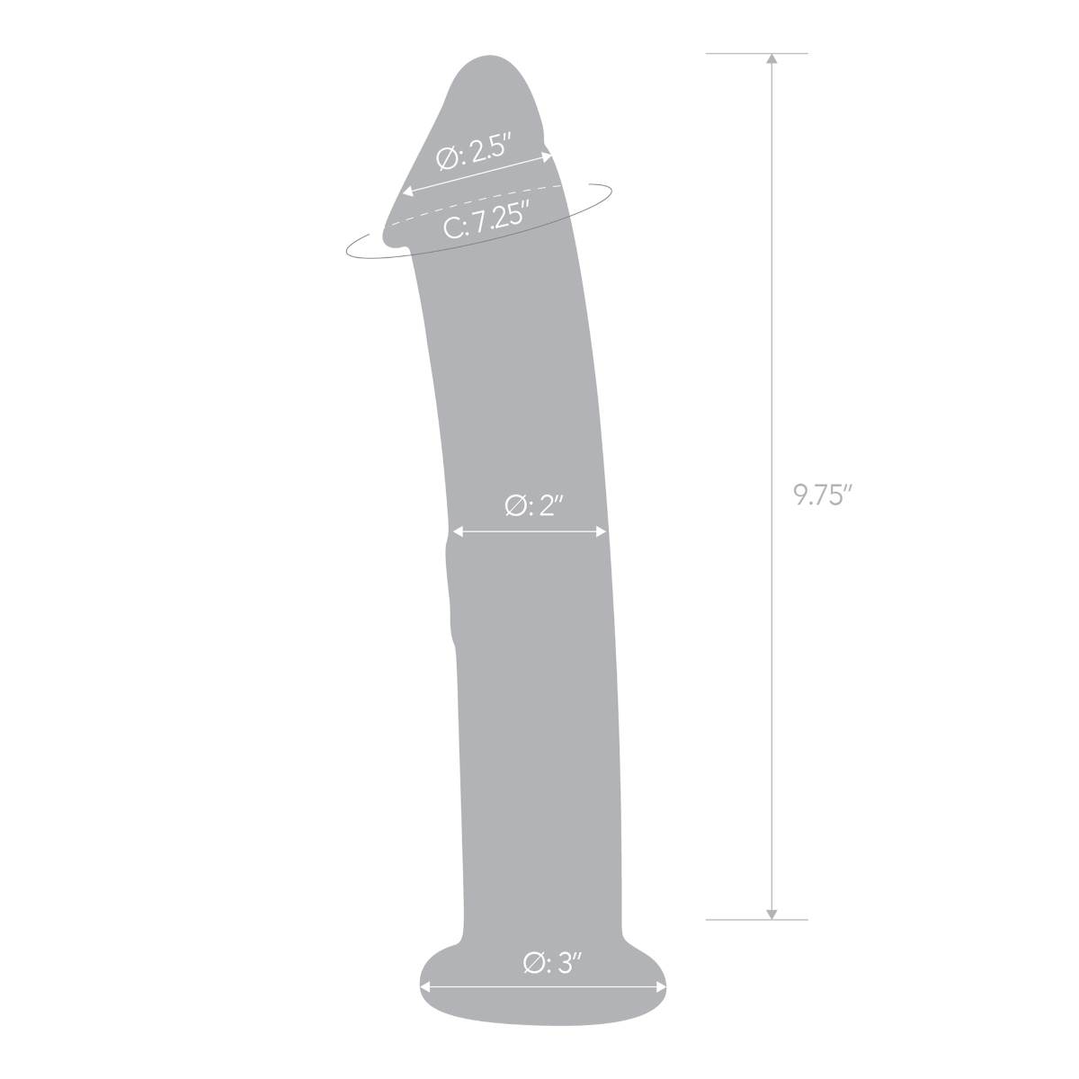 Glass 12inch Glass Dildo With Veins and Flat Base