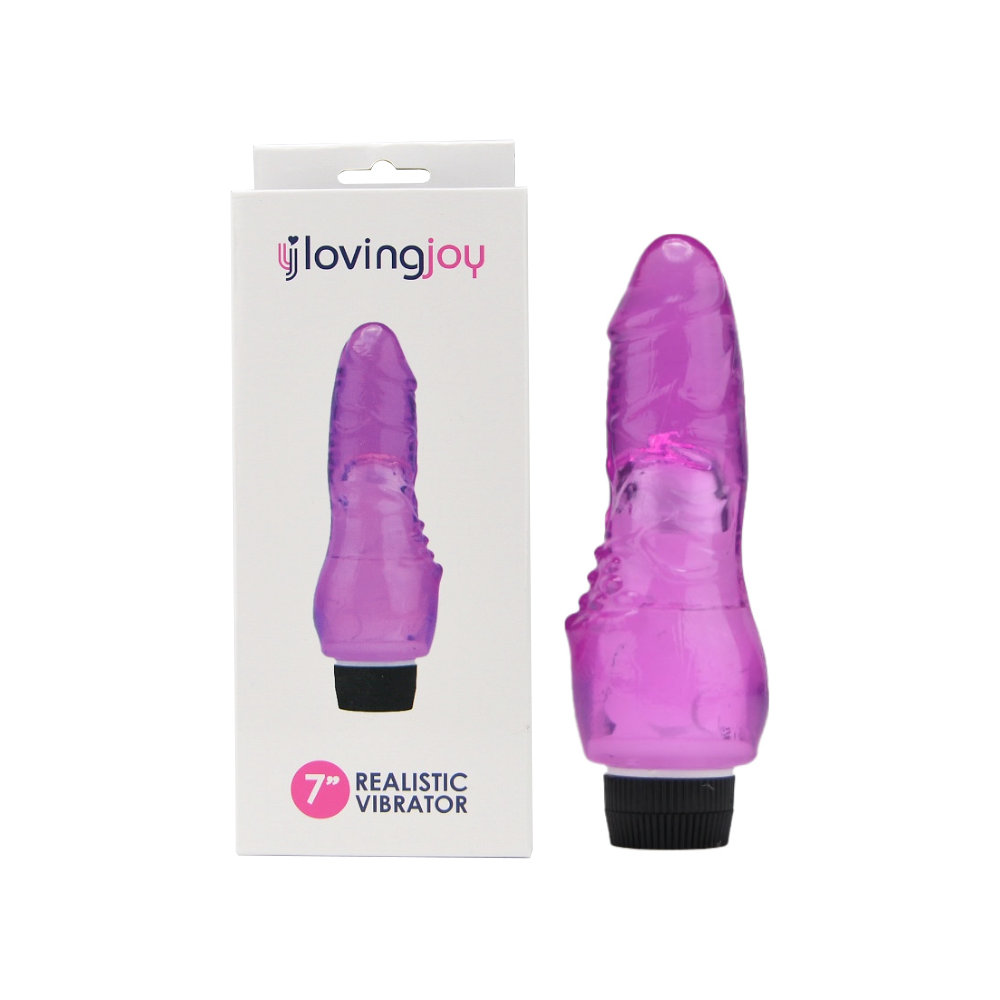 Loving Joy 7 inch Realistic Vibrator Purple