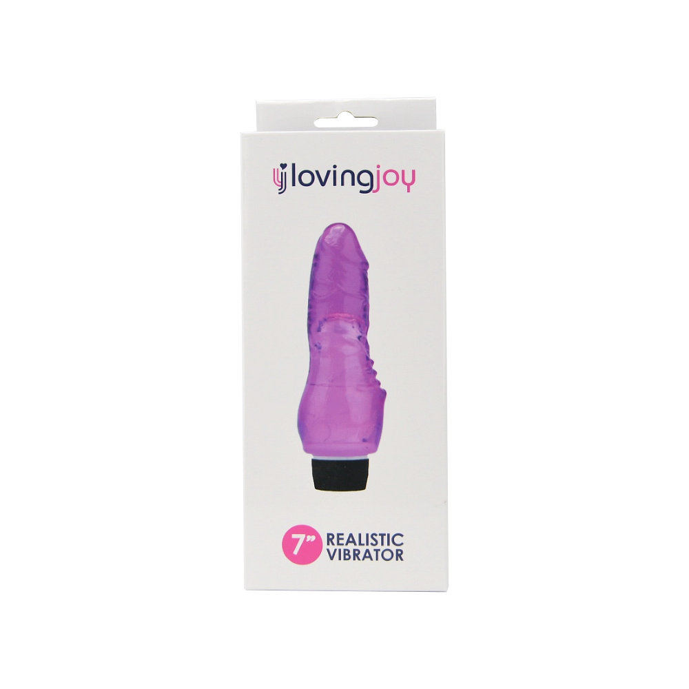 Loving Joy 7 inch Realistic Vibrator Purple