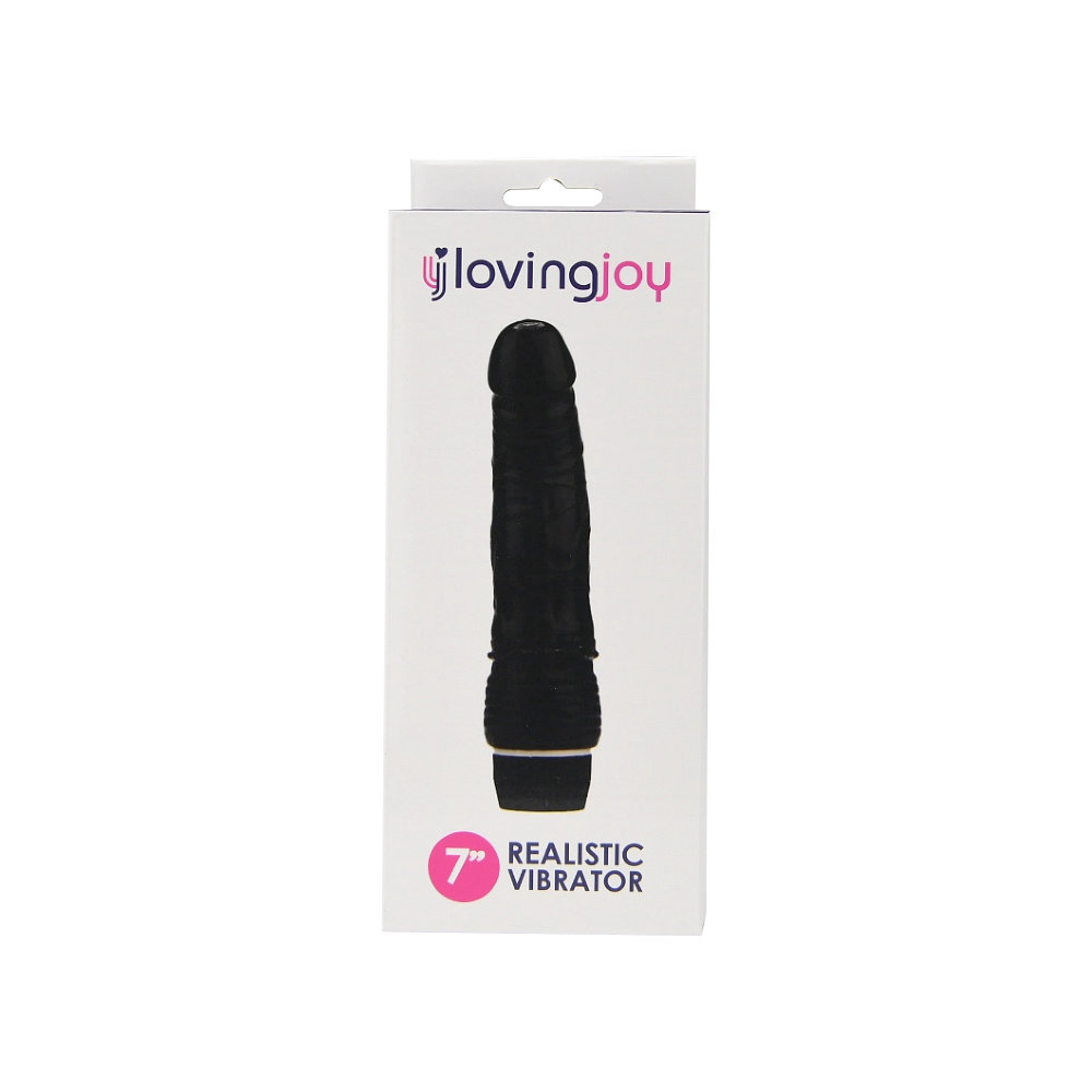 Loving Joy 7 inch Realistic Vibrator Black